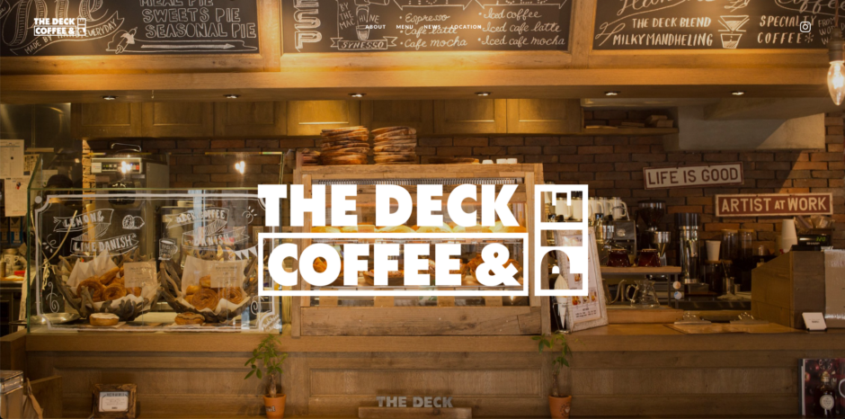 THE DECK COFFEE & PIEのTOP画面